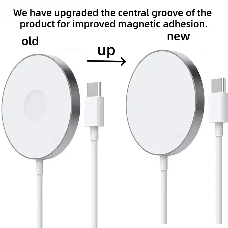 20W Magnetic Wireless Charger Pad for iPhone 12–17, AirPods – Fast Charging, Works Through Cases