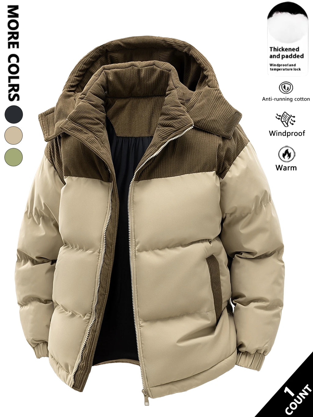 Men's Hooded Padded Jacket – Casual Everyday Layer