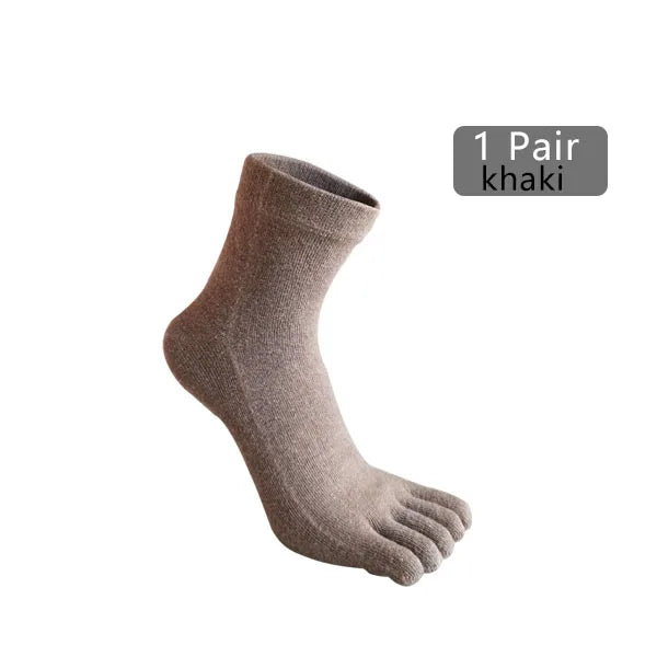 Men's Winter Five-Toe Socks, Single or 5-Pair Pack