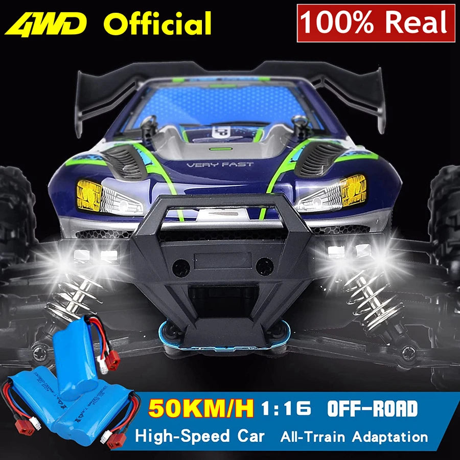 1:16 Scale 4WD High Speed RC Car – 80KM/H Brushless Off-Road Racing Drift Buggy