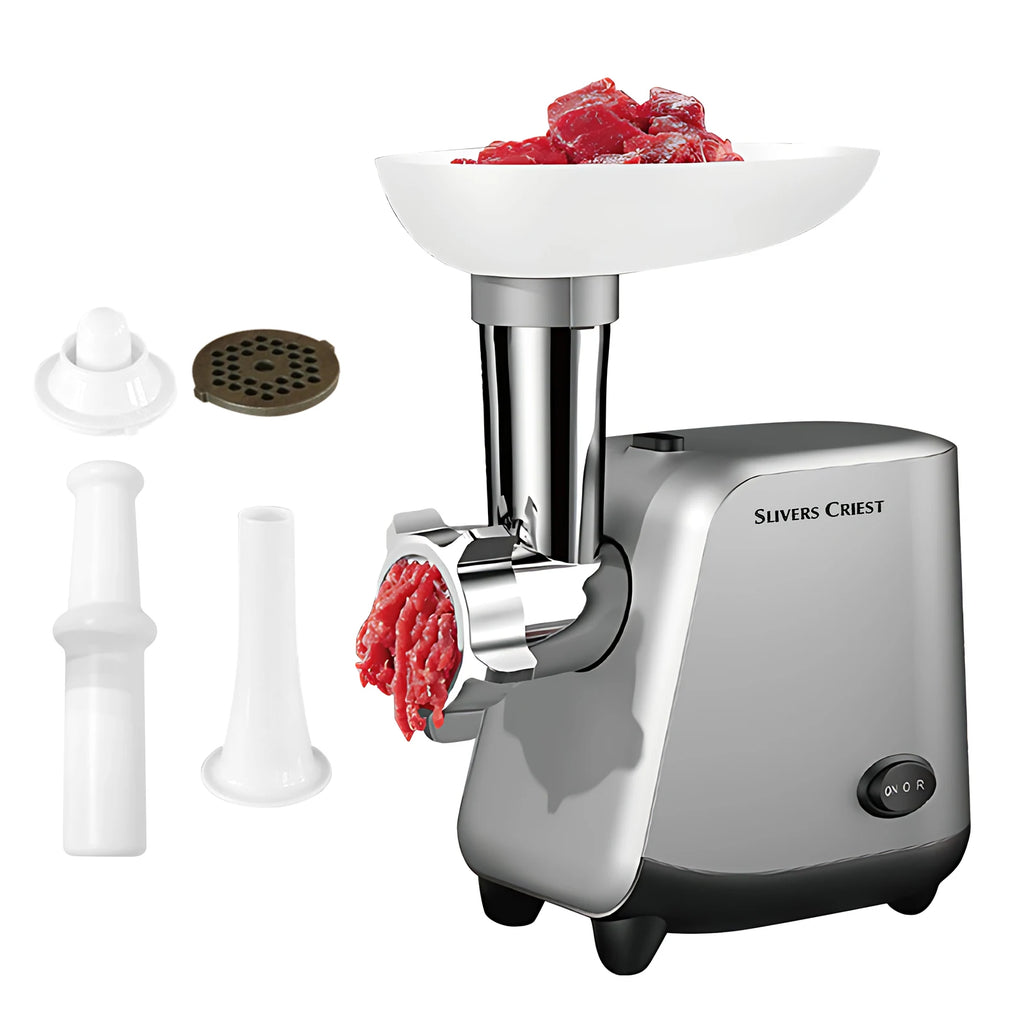 800W Electric Meat Grinder — One-Button Operation, Food-Grade Aluminum with Sausage Attachment