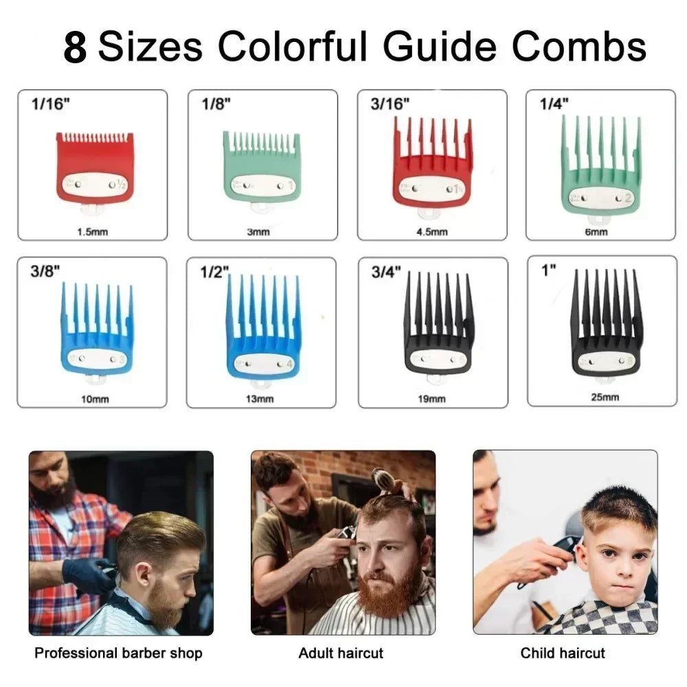 Kemei KM-1990 Professional Hair Clipper – LCD Display, 120-Min Battery, Almighty Grooming Set