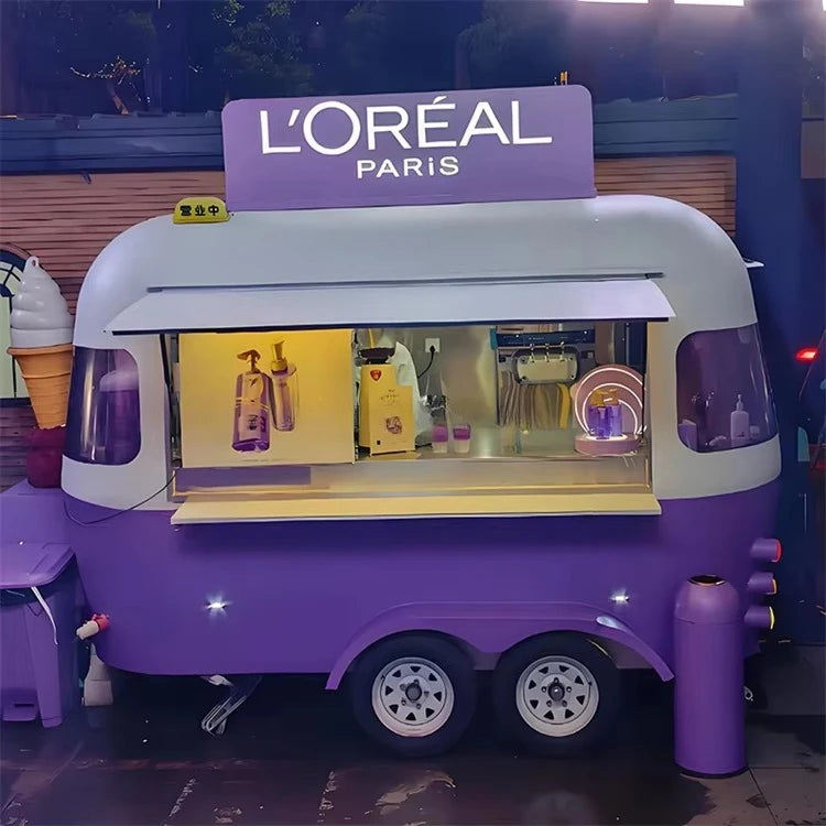 Customized Gelato & Ice Cream Vending Cart — Fully Equipped Mobile Food Trailer