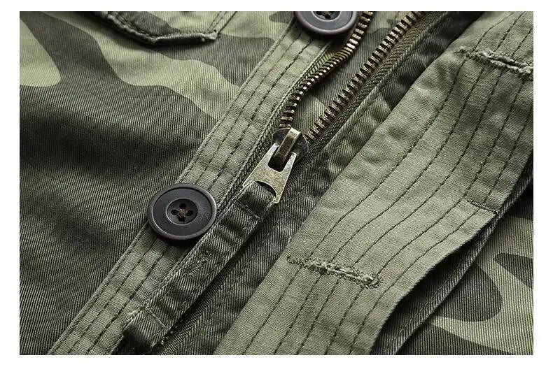 Men's Camouflage Cotton Work Jacket – Stand Collar