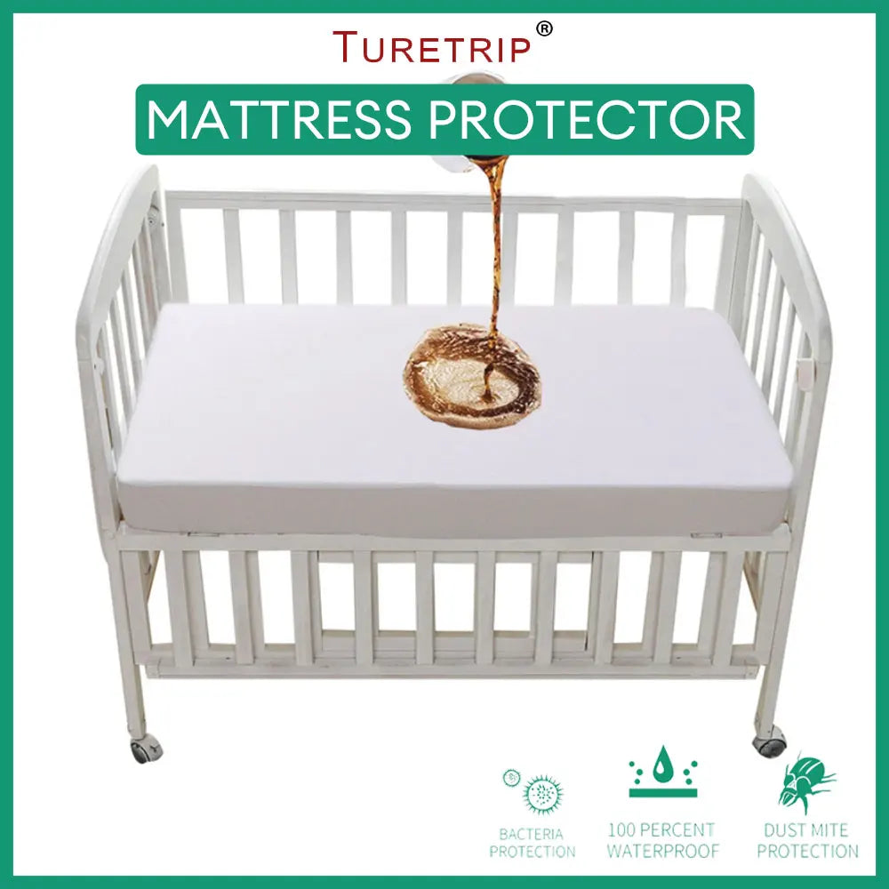 Baby Waterproof Mattress Protector – Breathable Noiseless Crib & Toddler Fitted Sheet