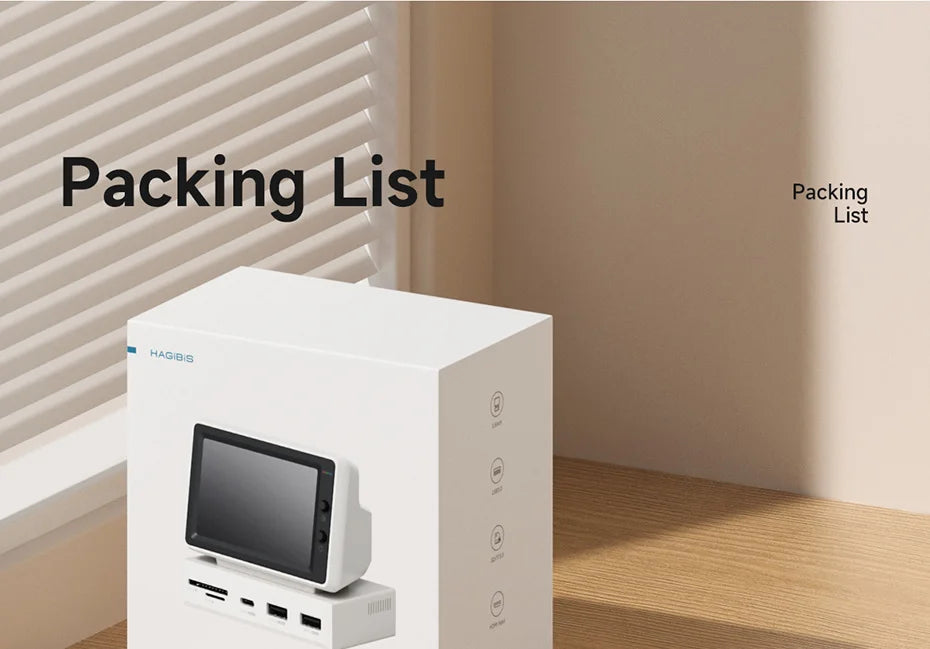 Hagibis 3.5-Inch IPS Mini Display & USB-C Hub