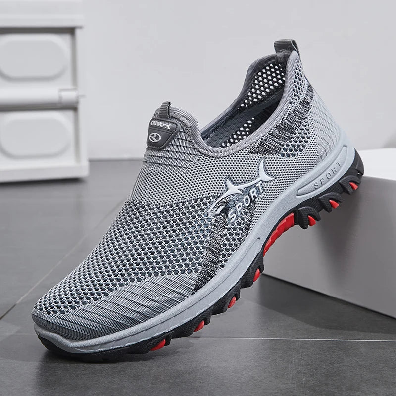 Men's Lightweight Slip-On Sneakers – Non-Slip Casual Hiking Shoes