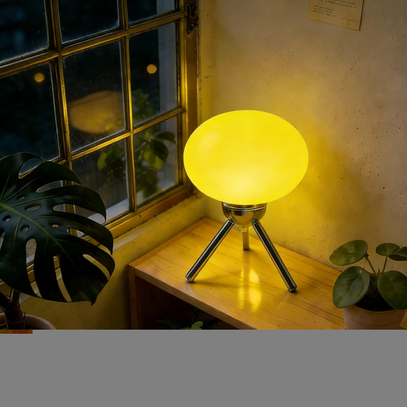 Glass Mushroom Table Lamp – Touch & Dimming