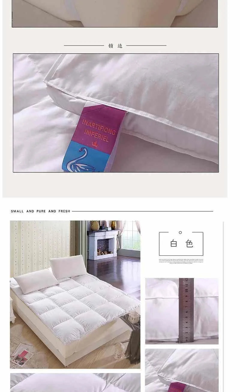 VESCOVO Goose Down Mattress Topper – Soft Back Support Tatami Mattress, Queen to King, 150-160x200cm