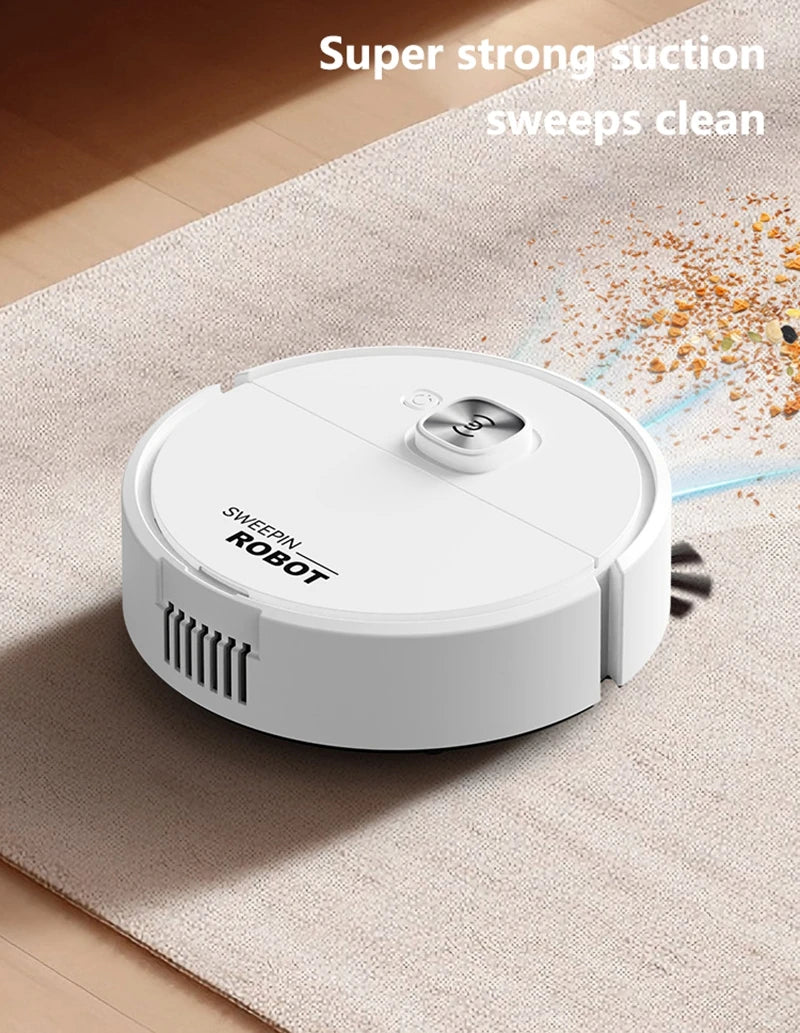 Mini 3-in-1 Robot Vacuum Cleaner — Intelligent Smart Sweeping Robot for Home Floor, Carpet, Dust & Mopping