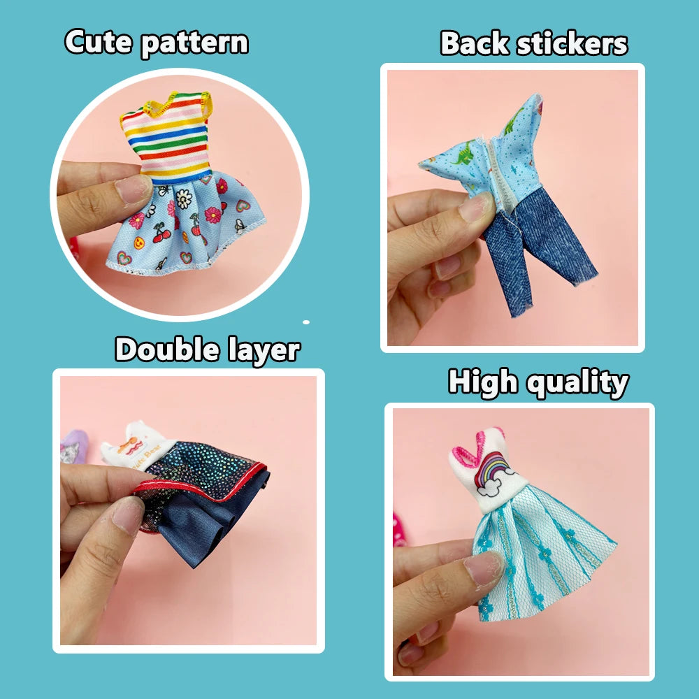 18-Piece Doll Clothes & Accessories Set — Fashion Dresses, Jumpsuits & Swimsuits for 5.3" Dolls
