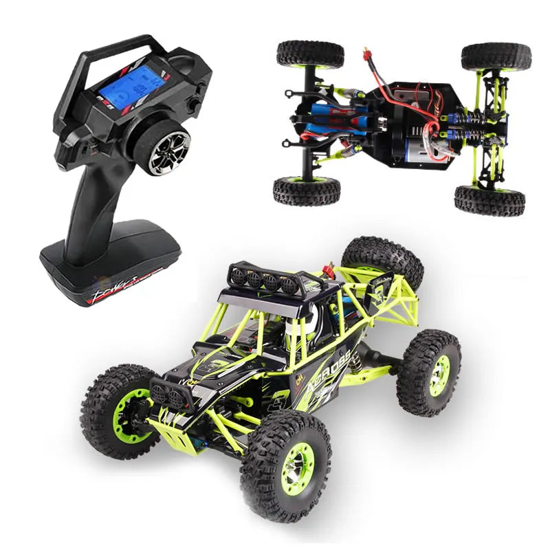 WLtoys 12428 1:12 Scale 4WD RC Racing Car – 50KM/H Alloy Off-Road Climbing Truck with LED Lights
