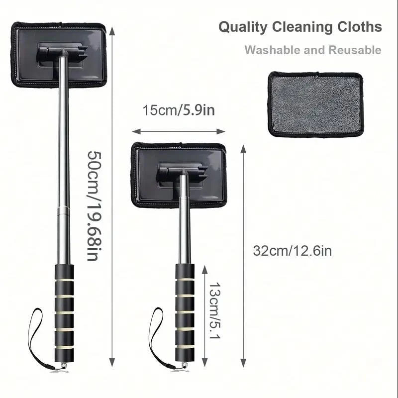 Telescopic Car Windshield Wiper & Squeegee — Multi-Function Glass Scraper, 32–50cm, 5 Colors