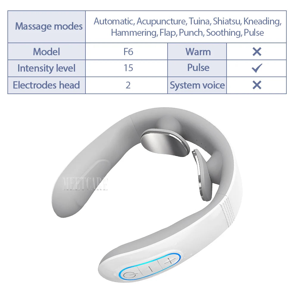 TENS Pulse Neck & Shoulder Massager – Cervical Muscle Relief with EMS & Heat