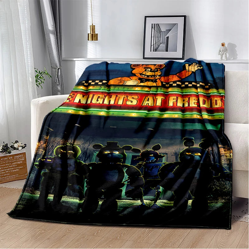 FNAF Freddy Flannel Throw Blanket – Soft, Warm & Anti-Pilling, Multiple Sizes