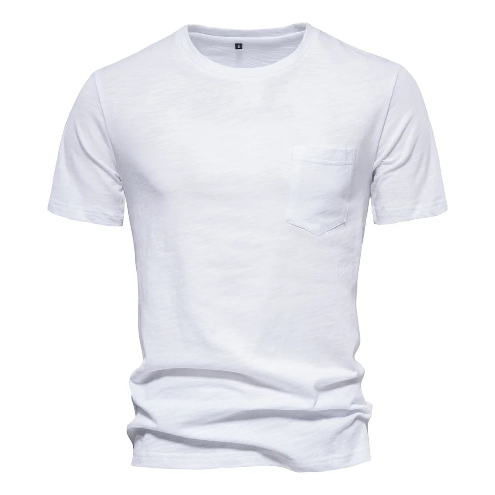 Men's 100% Cotton O-Neck Short Sleeve T-Shirt — Classic Crew Neck Essential