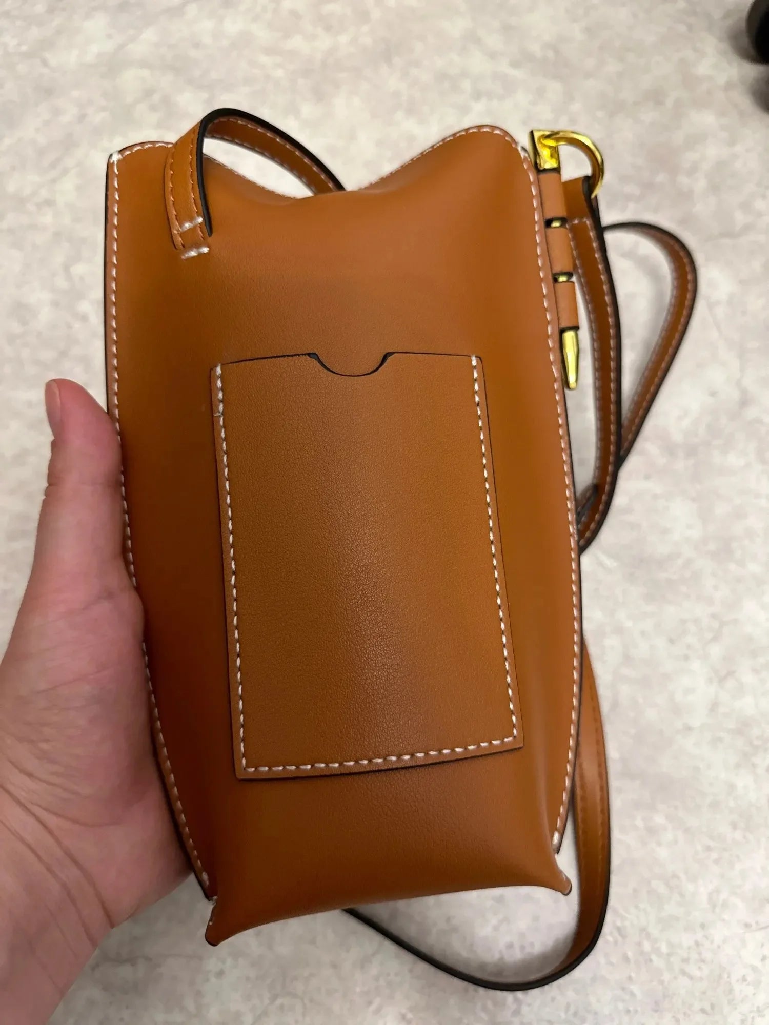 100% Genuine Cowhide Leather Mini Baguette Crossbody Bag – Phone Shoulder Bag for Women