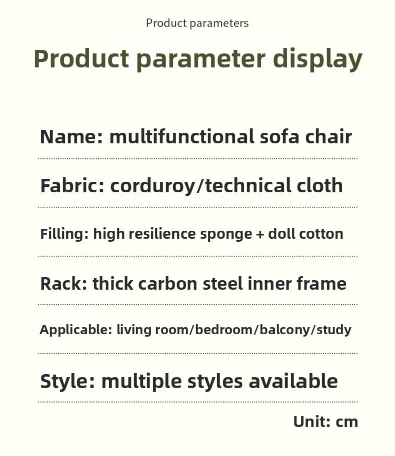 Five-Position Fabric Lounge Chair with Padded Arms