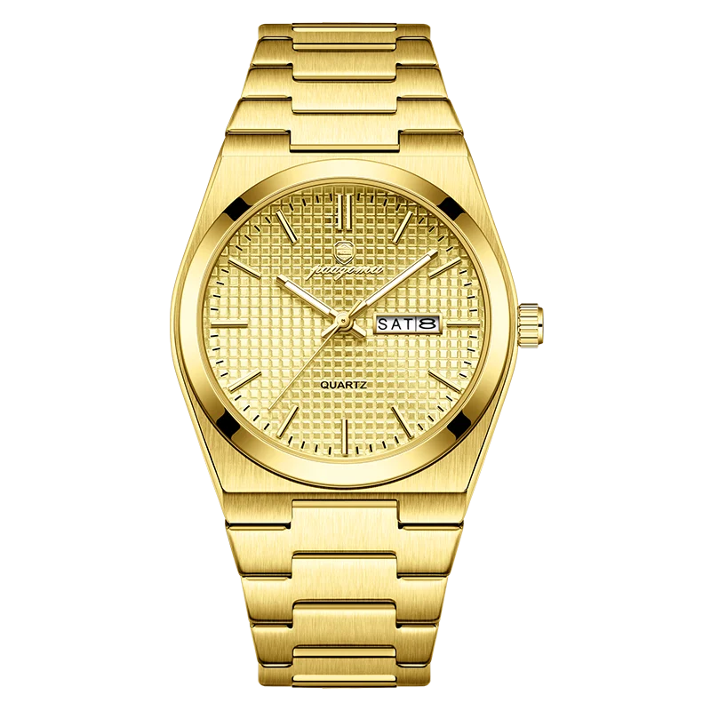 PAAZOMU Men's Luxury Waterproof Quartz Watch | Luminous Date Week Stainless Steel Sport Wristwatch