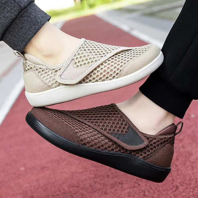 Wide Box Open Shoes for Elderly – Adjustable Diabetic Orthopedic Sandals
