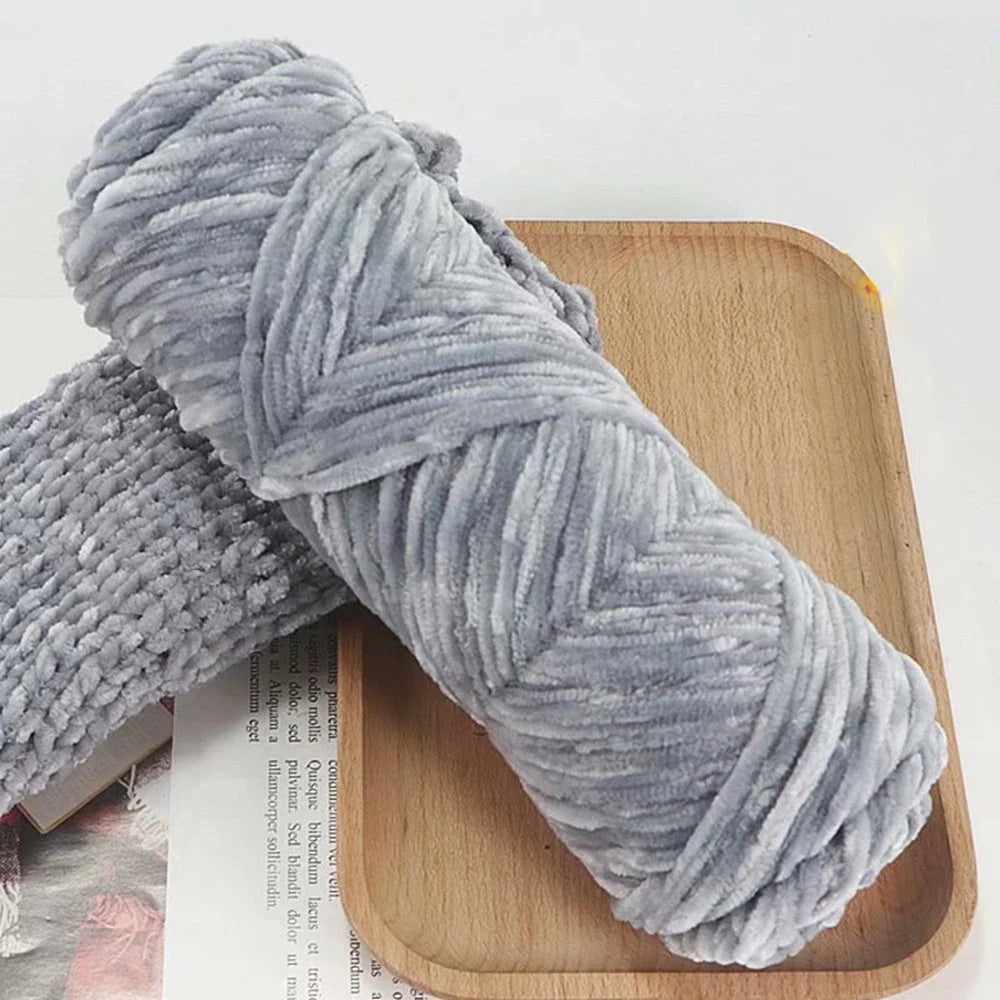 Chenille Soft Velvet Yarn – 95g Blended Knitting Wool for Crochet Scarves, Baby Blankets & Hats