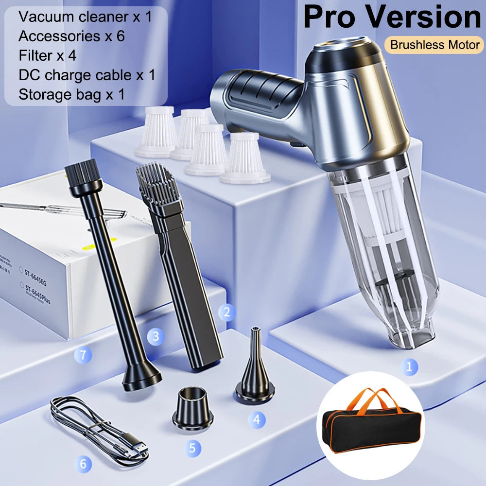 Wireless Car Vacuum Cleaner – 95000PA Strong Suction Handheld Mini Blower for Car & Home