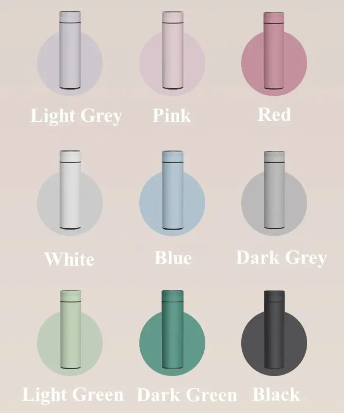 Trebalena 500ml Temperature Display Vacuum Thermos Bottle – 304 Medical-Grade SS, 24Hr Hot & Cold, Touch Temp Lid, 8 Colors