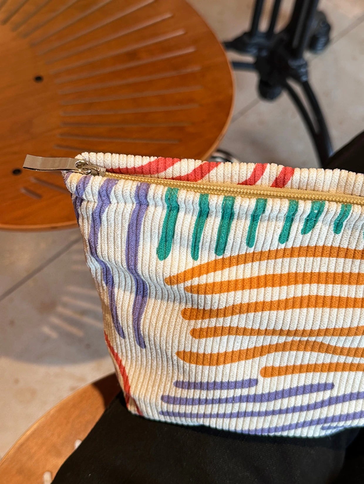 Large Capacity Corduroy Travel Cosmetic Bag