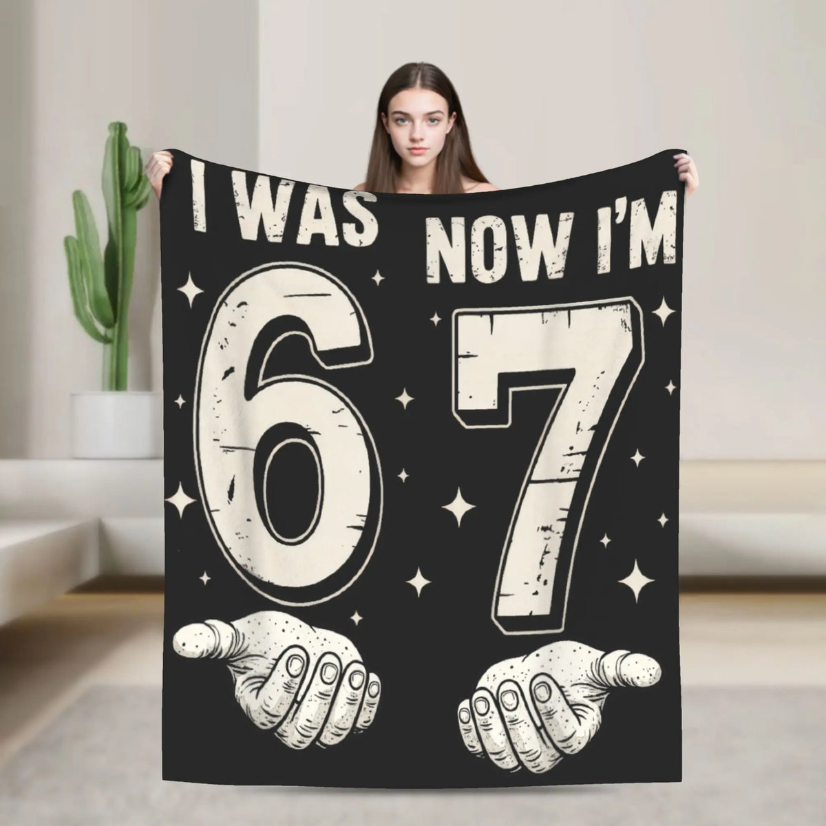 Brainrot Meme Flannel Blanket – Warm Novelty Throw for Bedroom, Sofa & Bed, Multiple Sizes