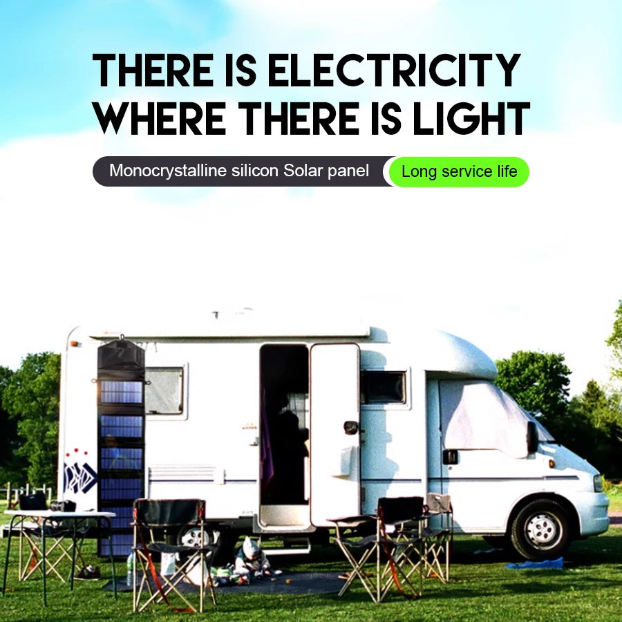 Portable Solar Charger — Foldable Solar Panel for Phones, Power Banks & Outdoor Devices