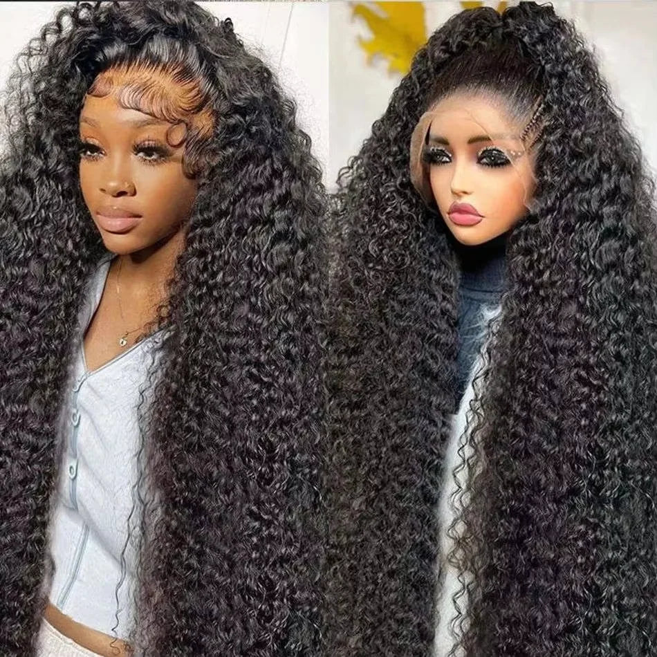 Brazilian Curly 250% Density 30 32 inch 13x6 HD Lace Front Human Hair Wigs Deep Wave 13x4 Frontal Wig Women Glueless Closure Wig