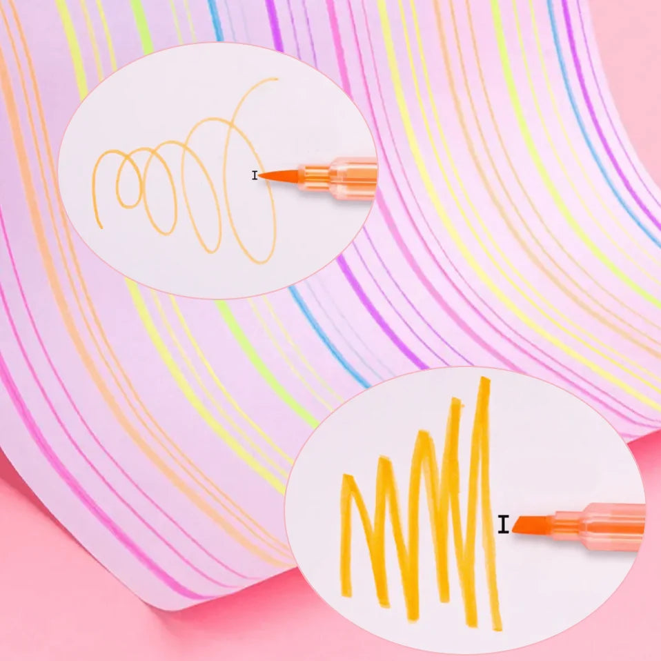 6-Color Dual-Ended Study Highlighters