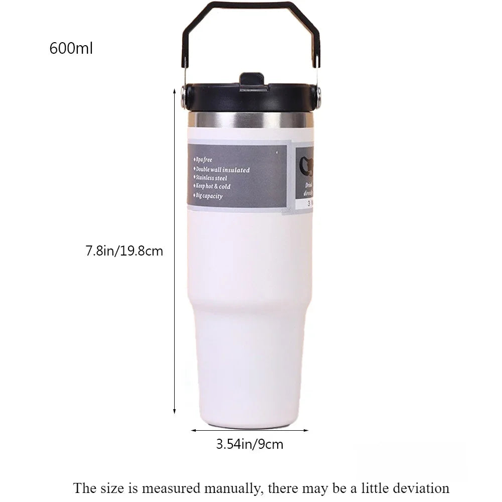 30oz Vacuum-Insulated SS Travel Tumbler with BPA-Free Tritan Lid – Hot & Cold, 900ml, Black/Green/Pink/White