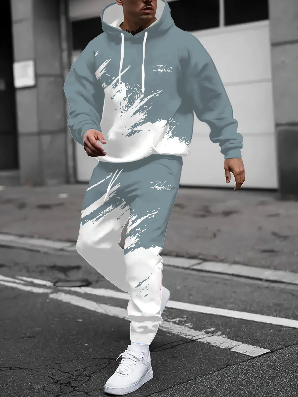 Men's 3D Print Hoodie & Jogger Pants Set – Spring Autumn Street Co-Ord