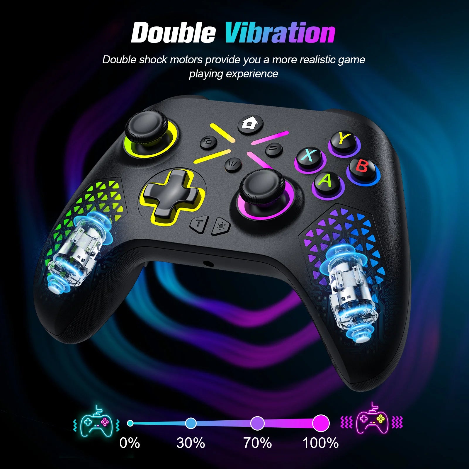 Wireless Xbox Gamepad – 2.4G, Dual Vibration, 6-Axis Gyroscope for Xbox One/S/X, Win 7/8/10