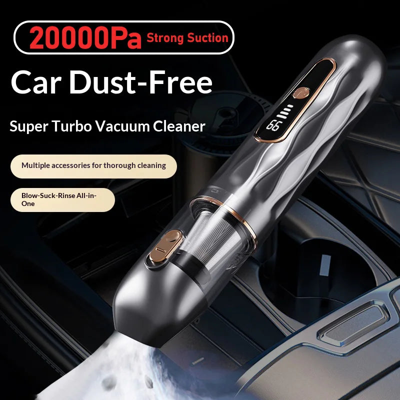 Cordless Mini Car Vacuum Cleaner – Gray Handheld