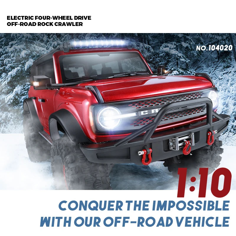 WLtoys 104020 1/10 Scale Professional 4WD RC Off-Road Crawler – 45 Min Runtime Upgrade