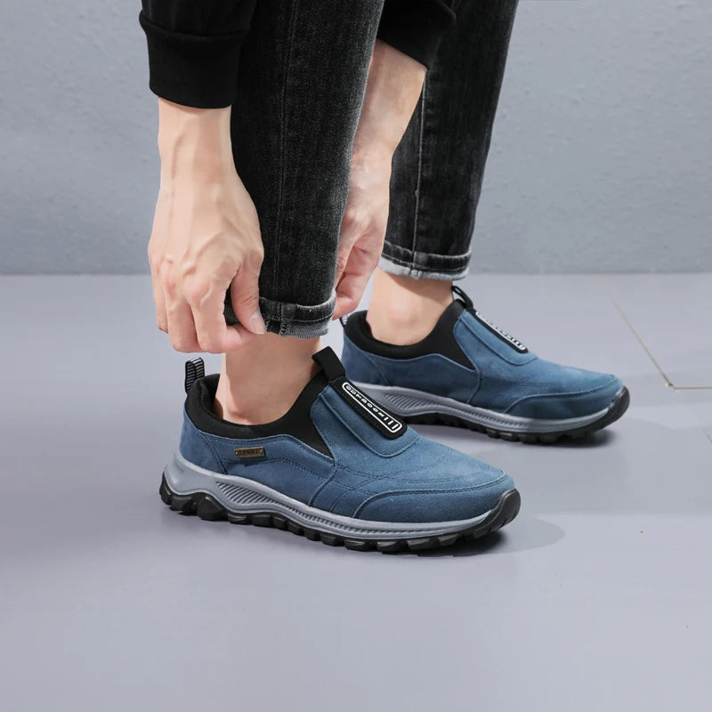 Men's Mesh-Lined Slip-On Casual Sneakers