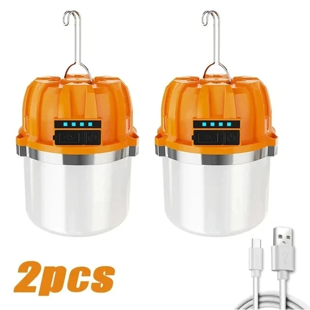 LONGRIVER LED Camping Lantern – USB Rechargeable, Power Bank, 4-Mode, 8–48hr Runtime, IPX4 Outdoor Light