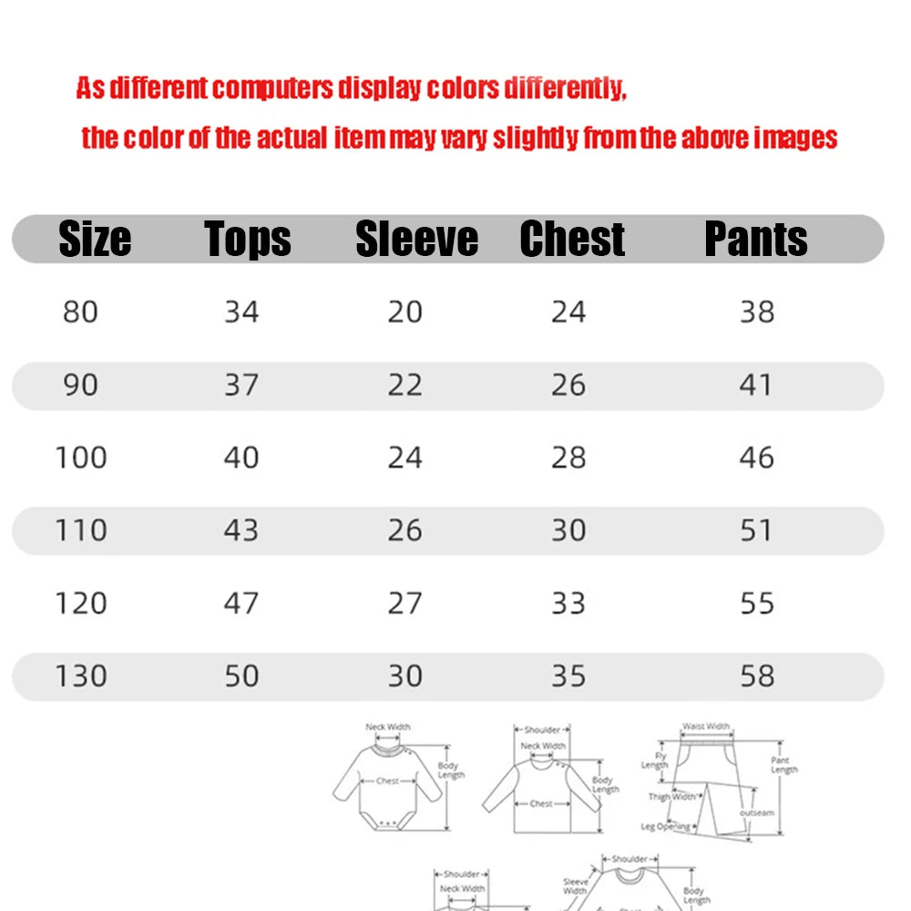 Baby Cotton Toddler Pajamas Set | Long Sleeve Cartoon Nightwear Kids Homewear