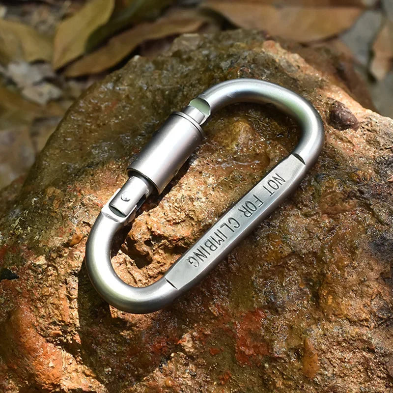 4–6 Piece Carabiner Set — Aluminum Alloy Tactical Keychain Clip for Camping, Survival & EDC