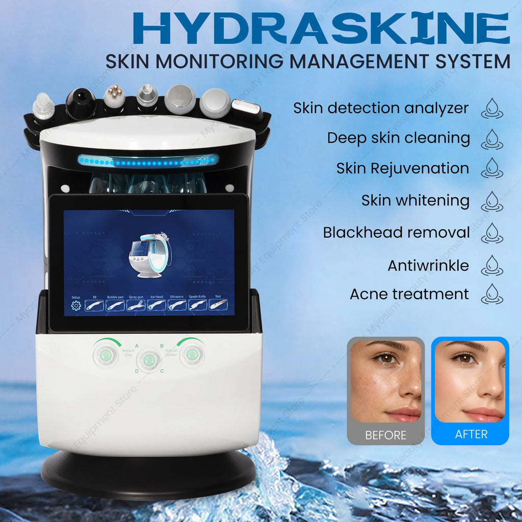 MYOSLIM 7-in-1 Smart Skin Analysis & Beauty Machine – Blackhead Remover, Wrinkle Reduction & Skin Tester