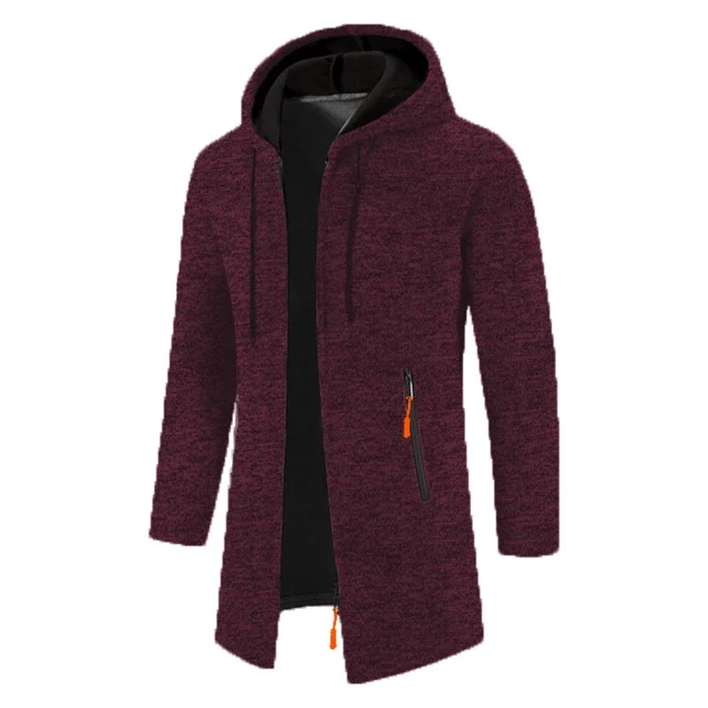 Men's Longline Zip-Up Hoodie
