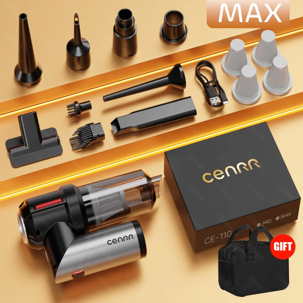 Cordless Car Vacuum – Brushless Motor & HEPA Filter