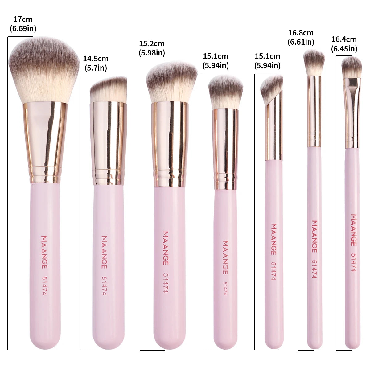 MAANGE 7-Piece Professional Makeup Brush Set