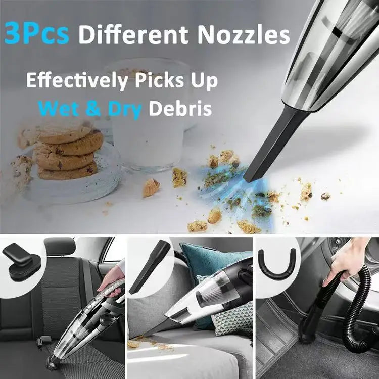 Portable Wireless Handheld Vacuum Cleaner – Powerful Suction for Car, Home & Pet Hair