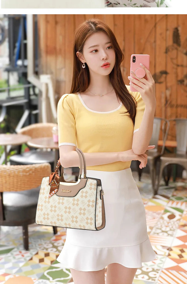 Luxury Embroidered Floral Soft PU Leather Crossbody Shoulder Bag – Casual Designer Handbag for Women