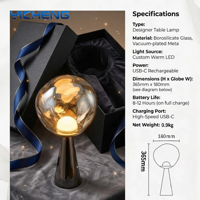 Rechargeable Touch Table Lamp – USB-C & Dimming