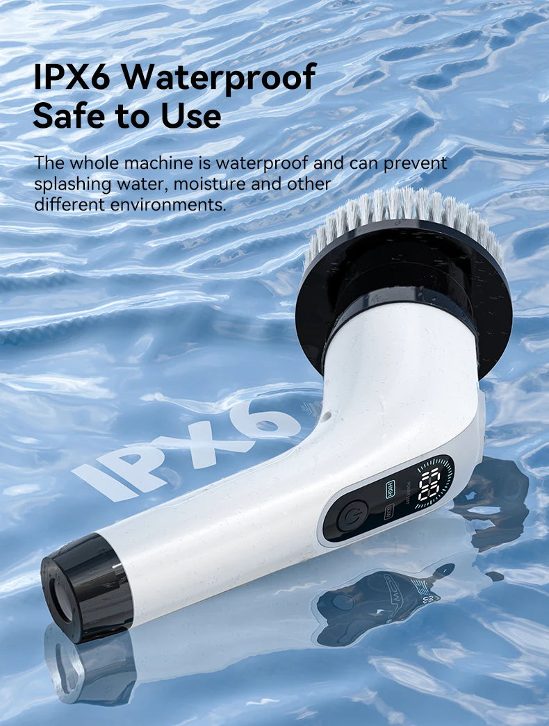 Cordless Electric Cleaning Brush – 7-Piece Spin Scrubber Kit for Bathroom, Kitchen & Shower
