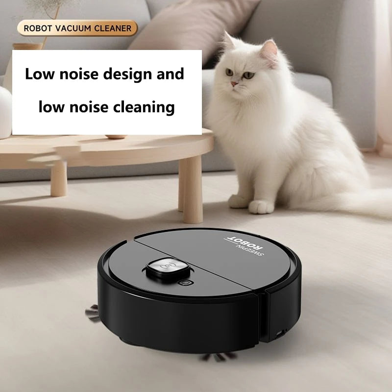 Mini 3-in-1 Robot Vacuum Cleaner — Intelligent Smart Sweeping Robot for Home Floor, Carpet, Dust & Mopping